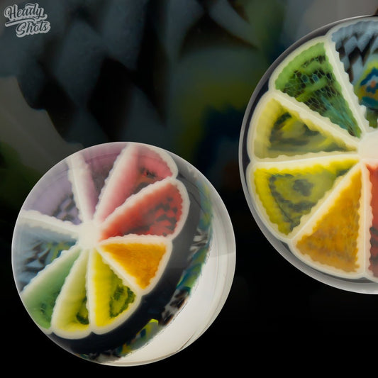 Unique Glass Art Marble by J Fell x Lyons, a stunning decorative element or functional accessory for your rig.