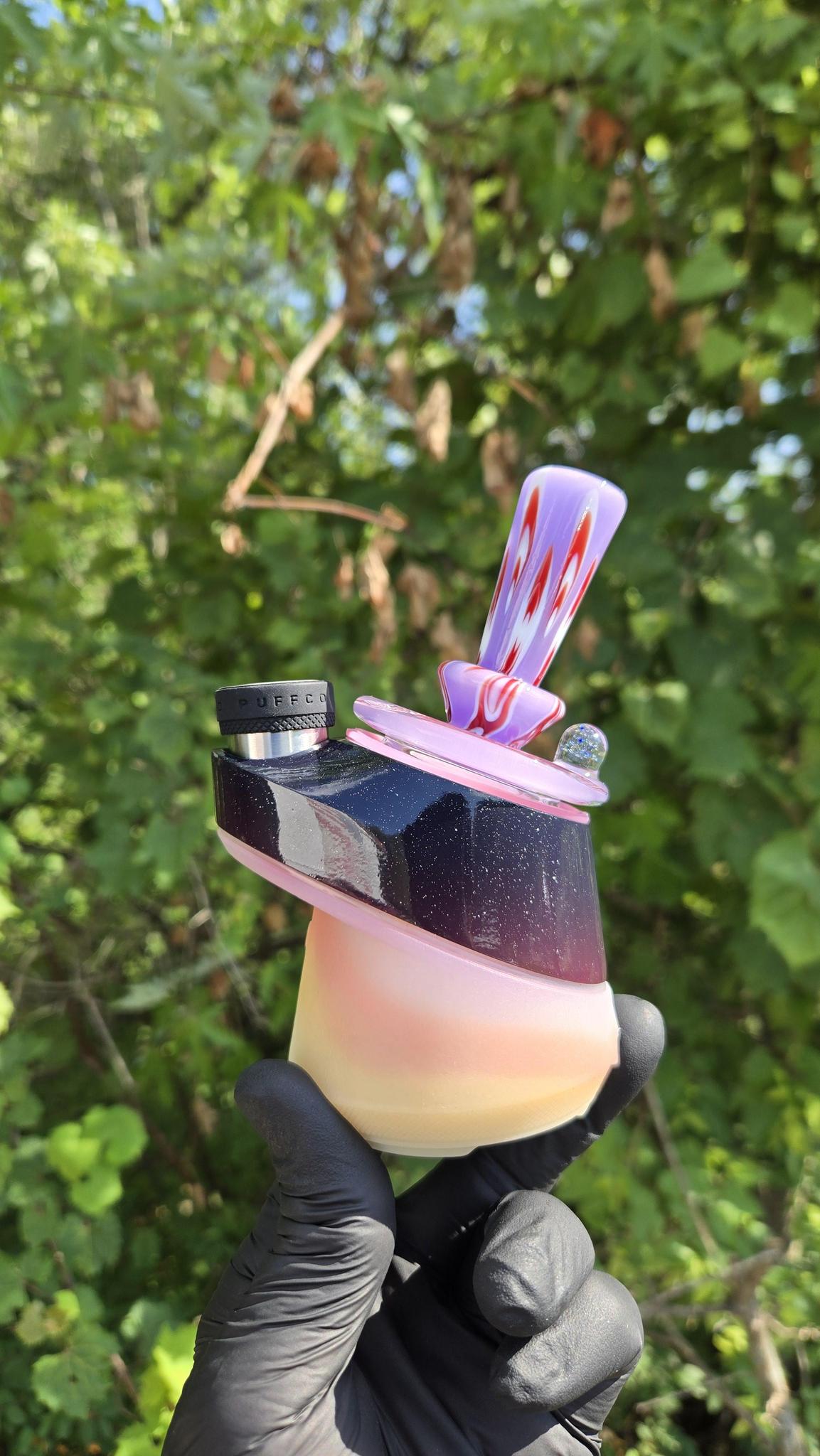 Indo Glass X Geoffmade - Clear Bottom Frit Work Dry Peak/Pro Attachment #3