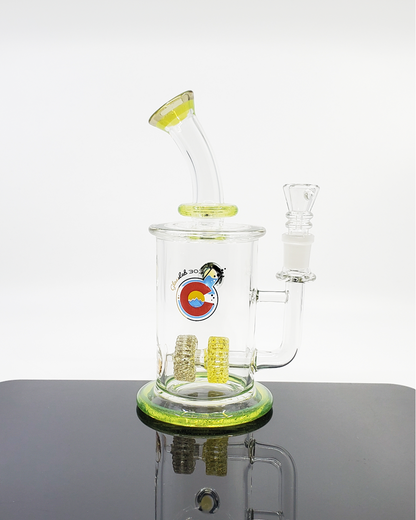 Glass Lab 303 Dual Lace Disk Perc | Efficient Filtration | Compact Rig