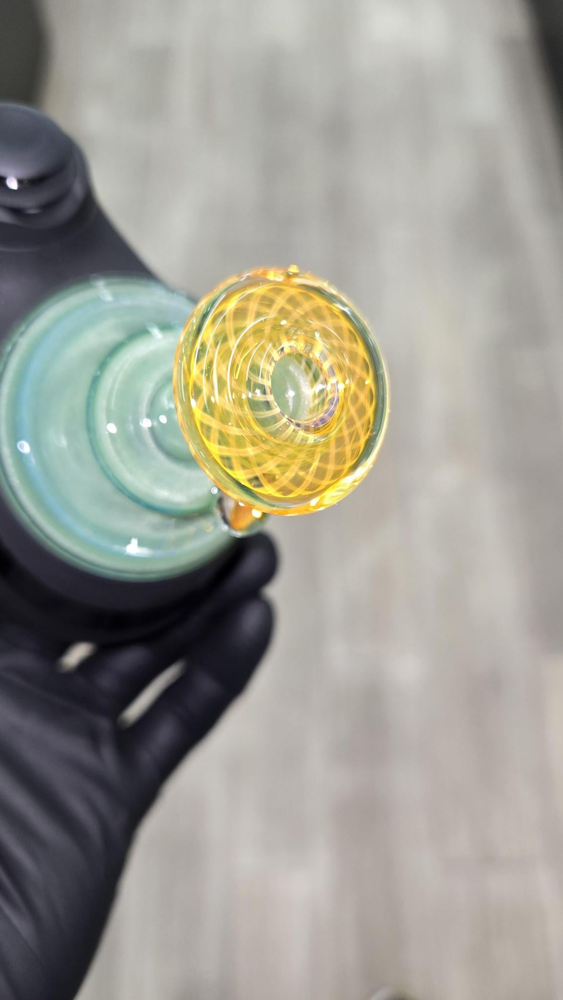 Gatez Glass - Green Energy X Satin Dry Top Puffco Peak/Pro Attachment