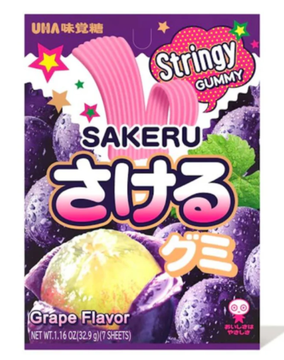 Uha Stringy Gummy Grape Flavor (Japan)