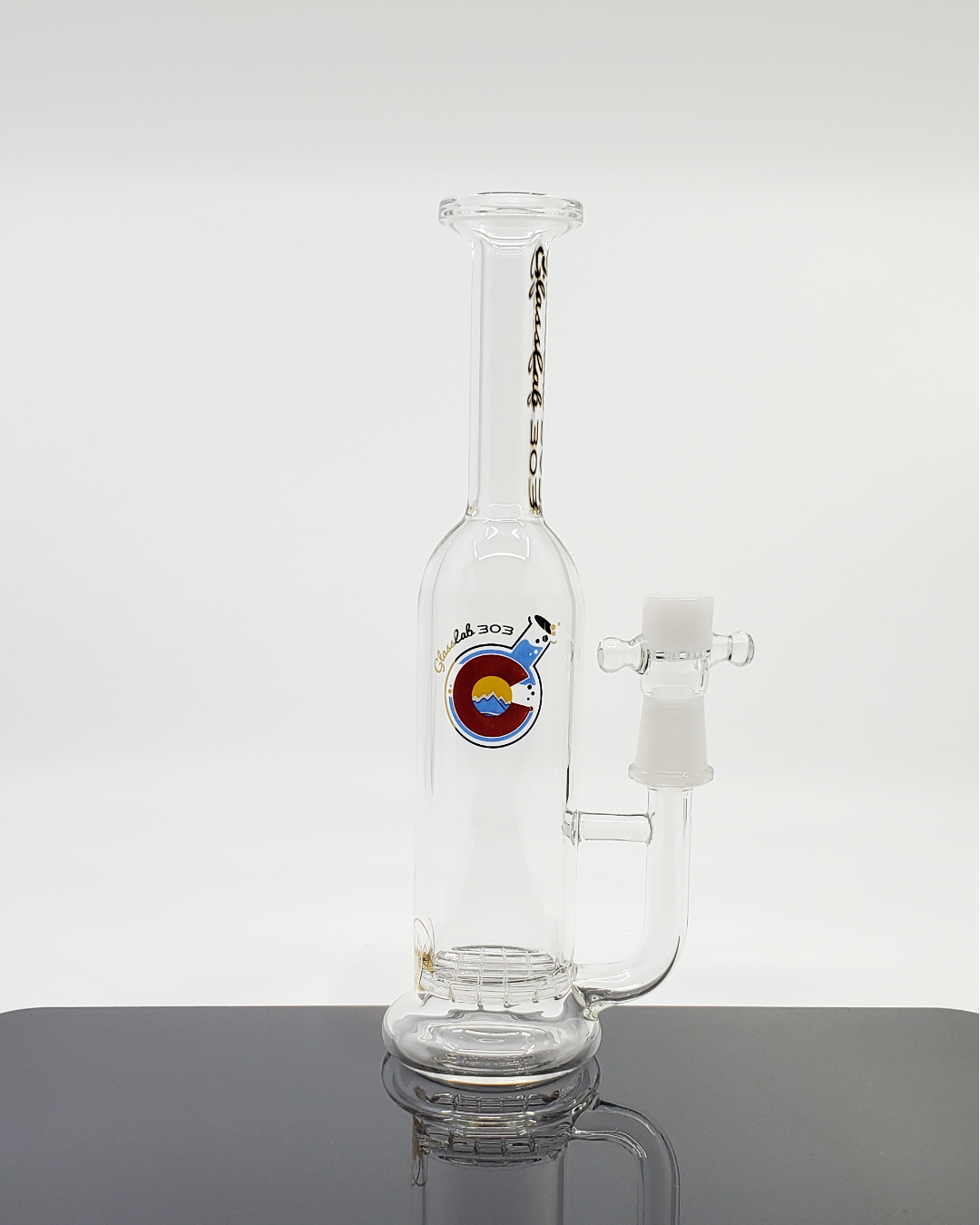 Glass Lab 303 Waffle Perc Straight Bottle - Smooth Filtration with Unique Perc