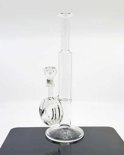 12 Inch Straight Tube Bong - Bent Glass. Durable glass water pipe with a 14MM male joint and 14MM female slide. 2-hole bubble perc for smooth, cool hits.