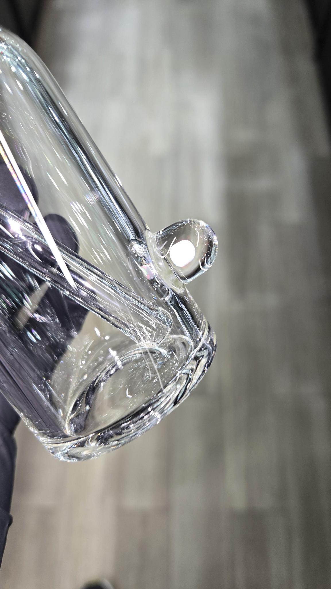 The Glass Mechanic - Clear Encased Opal Sake Bottle