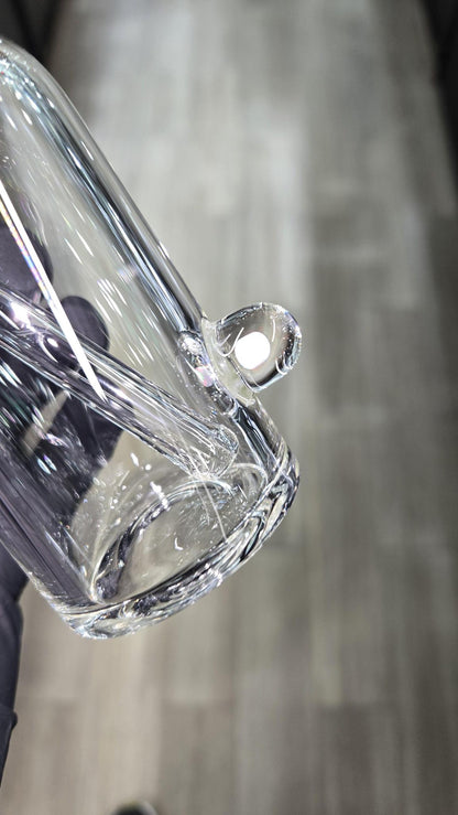 The Glass Mechanic - Clear Encased Opal Sake Bottle