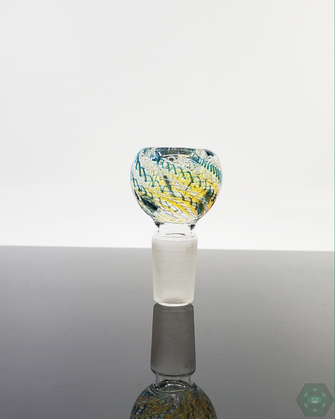 18MM Colored Linework Glass Slide | Unique Art Glass Bowl for Stylish Touch and Smooth Function

