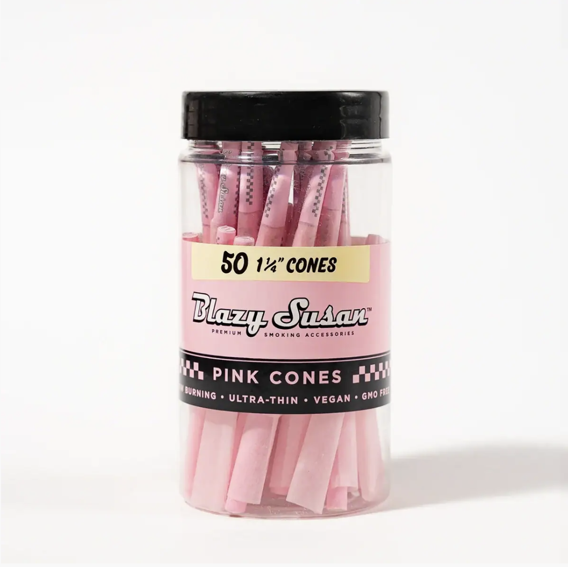 Blazy Susan - Pink Pre Rolled Cones 50ct Jar
