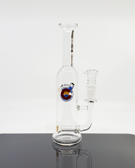 Glass Lab 303 Inline Perc Straight Bottle | Efficient Filtration | Compact Design