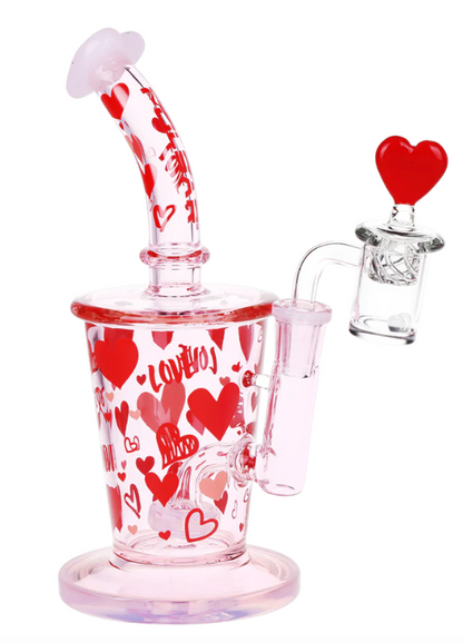 Pulsar - Valentine's Love Hearts Glass Dab Rig Kit