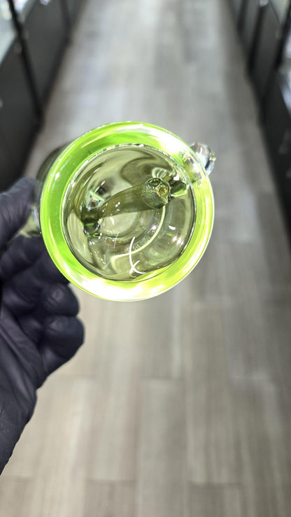 The Glass Mechanic - Crippy & Yellow Jacket Encased Opal Sake Bottle