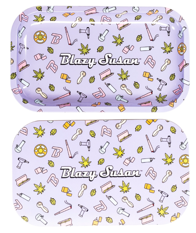 Blazy Susan - Metal Rolling Tray with Lid