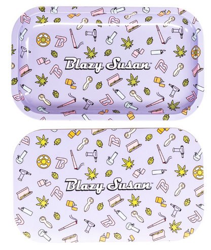 Blazy Susan - Metal Rolling Tray with Lid