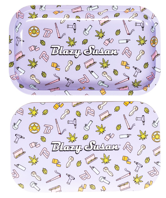 Blazy Susan - Metal Rolling Tray with Lid