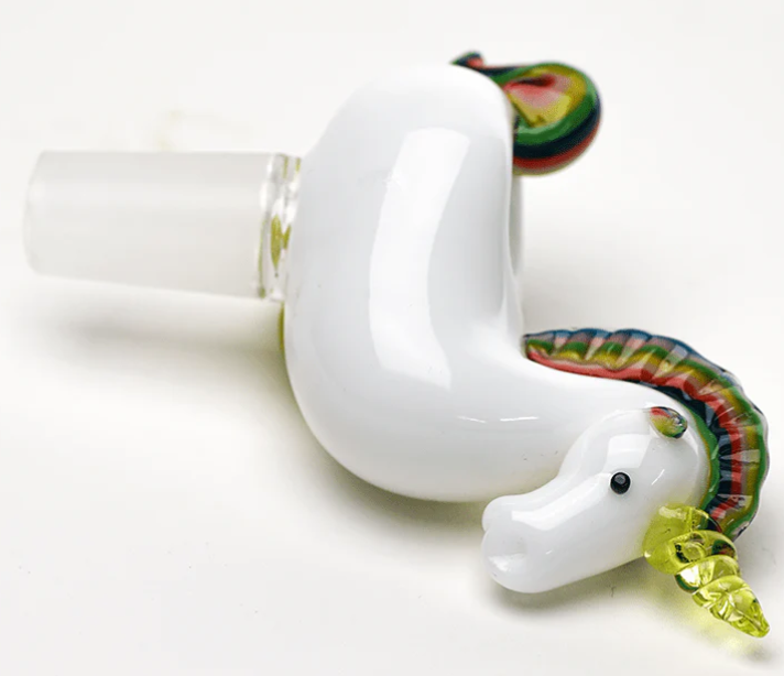 Empire Glassworks UV Reactive Unicorne Bowl Piece