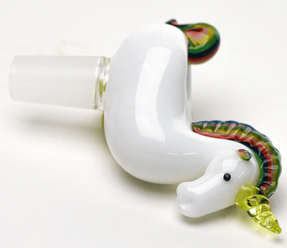 Empire Glassworks UV Reactive Unicorne Bowl Piece