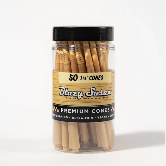 Blazy Susan - Unbleached Pre Rolled Cones 50ct Jar
