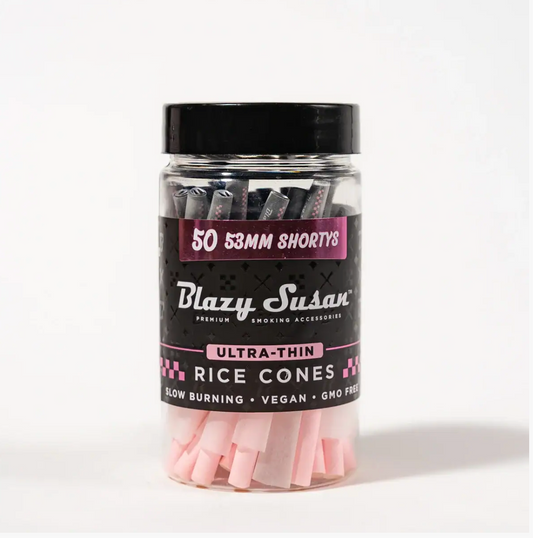 Blazy Susan - Ultra Thin Rice Pre Rolled Cones 50ct Jar
