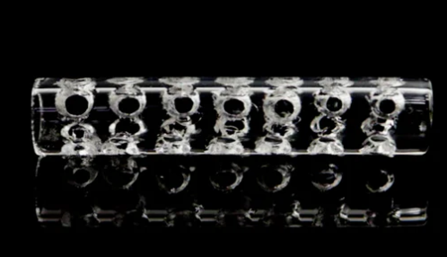 Ruby Pearl Co - Hollow Quartz Pillar with Holes