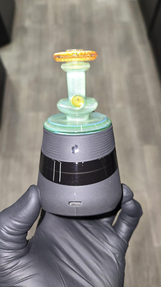 Gatez Glass - Green Energy X Satin Dry Top Puffco Peak/Pro Attachment