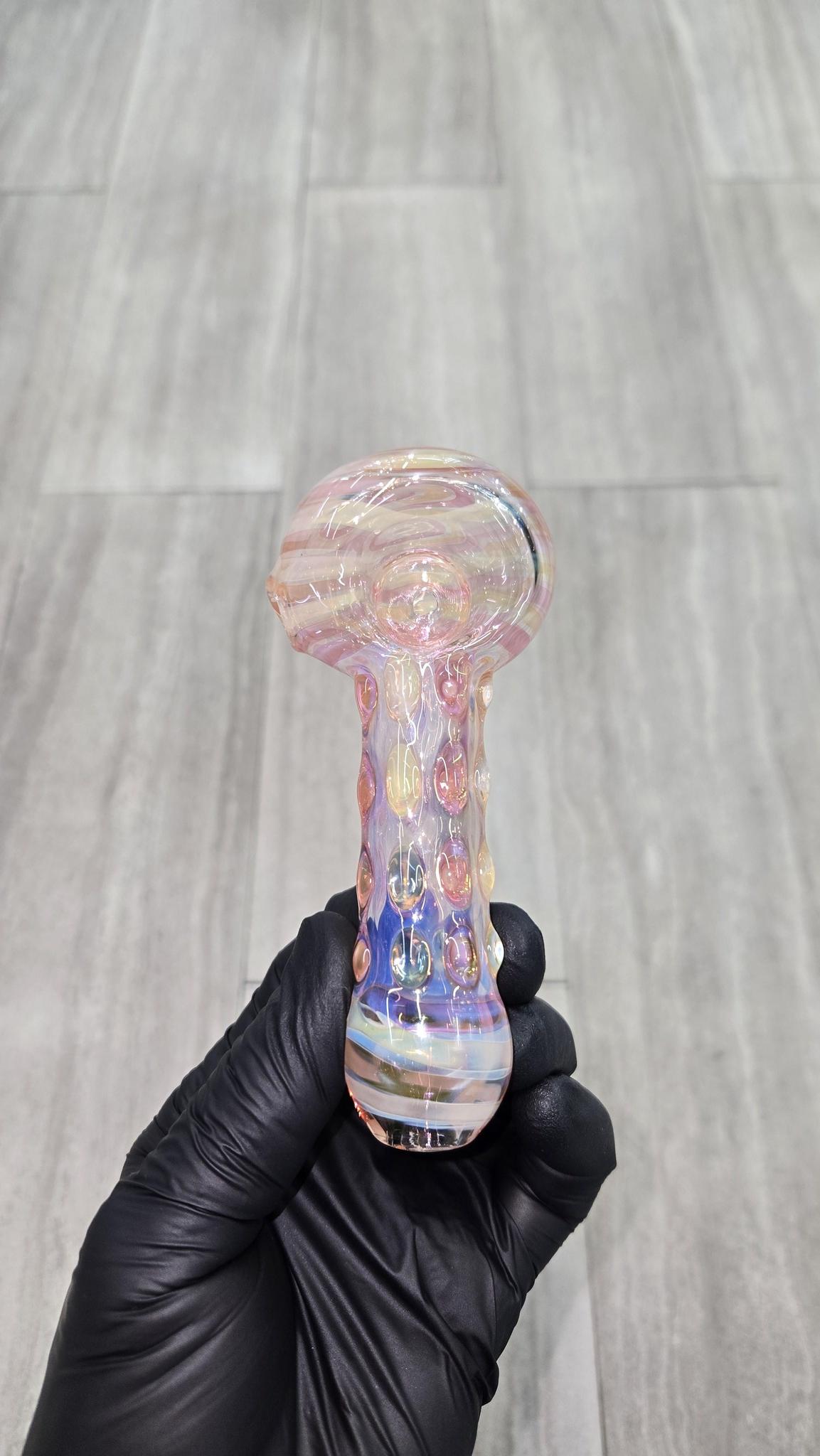 Izlow Glass - Coil Dots Handpipe