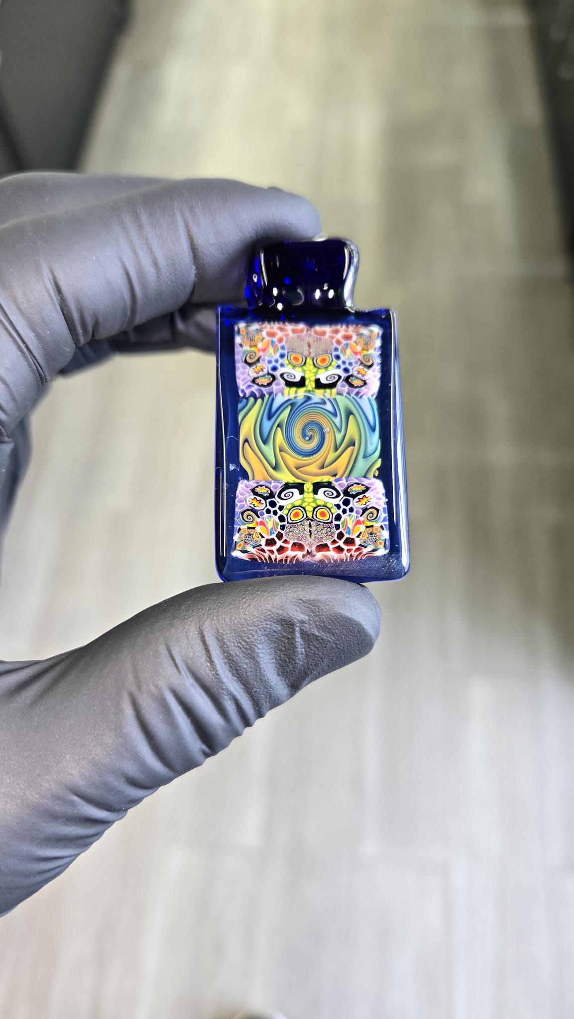 Hefe Glass - Fume & Murrine Chip Stack Pendant