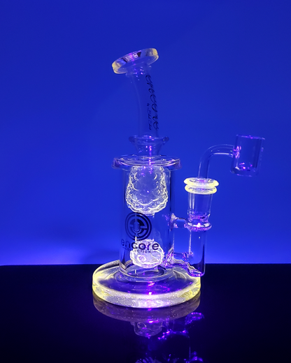 Encore Glass 7.5” UV Pineapple Incycler - Smooth Filtration with UV Reactive Glass