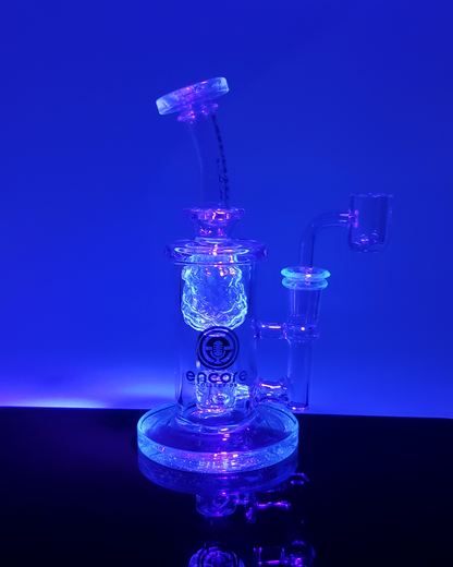 Encore Glass 7.5” UV Pineapple Incycler - Smooth Filtration with UV Reactive Glass