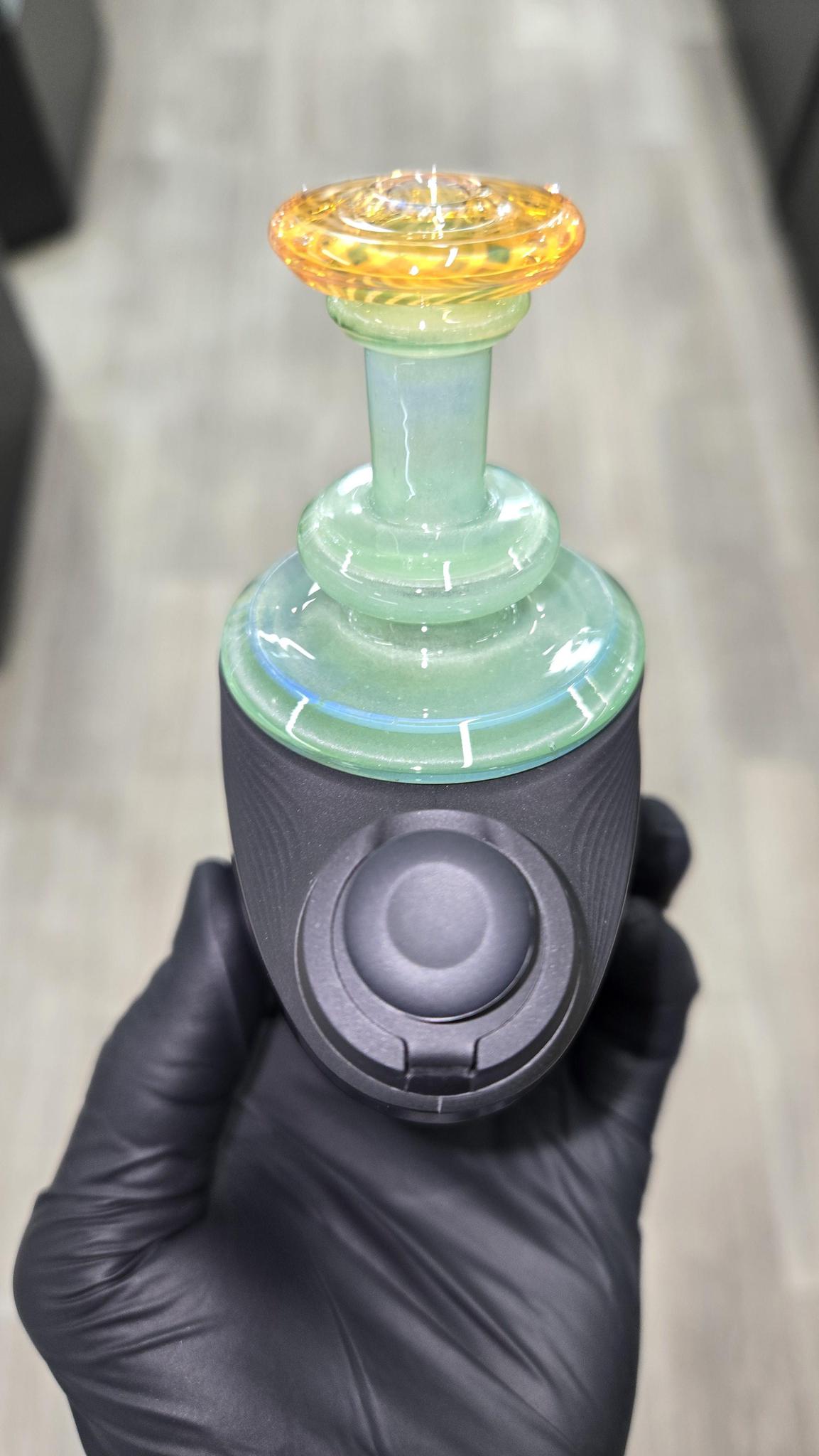 Gatez Glass - Green Energy X Satin Dry Top Puffco Peak/Pro Attachment