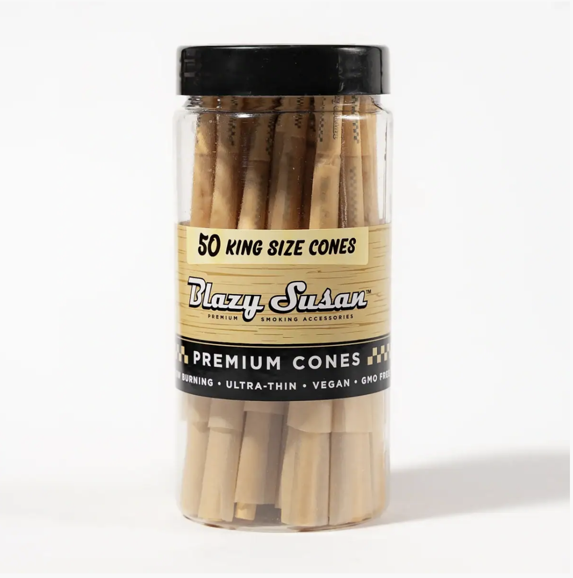 Blazy Susan - Unbleached Pre Rolled Cones 50ct Jar