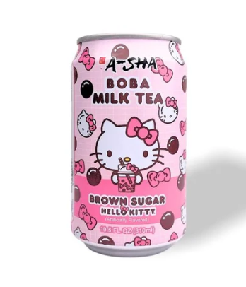 A-Sha Hello Kitty Brown Sugar Boba Milk Tea (Taiwan)