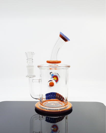 Glass Lab 303 7.5” Double Lace Perc | Enhanced Filtration | Compact Rig