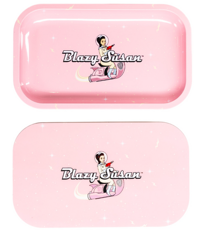 Blazy Susan - Metal Rolling Tray with Lid