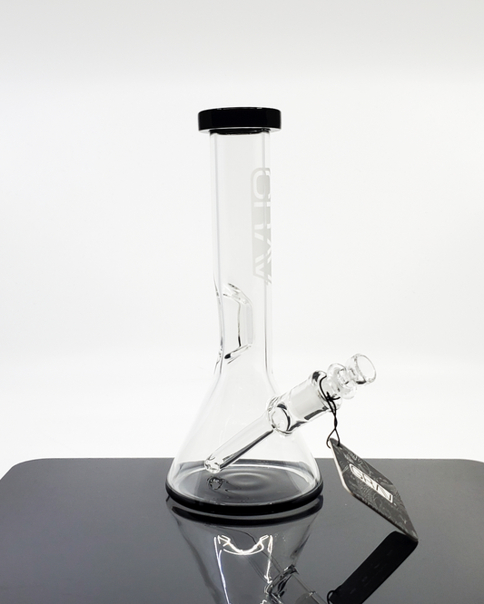 Grav Labs Small Black Accent Beaker | 8.25” Compact with Ice Catcher & Fission Downstem