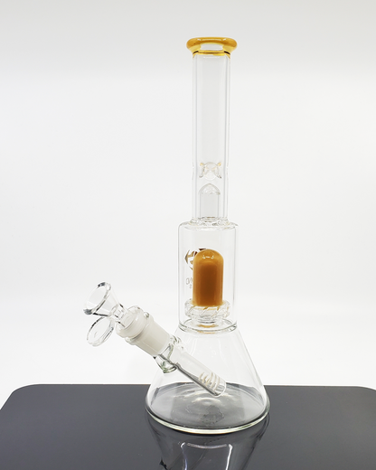 Diamond Glass 10.5” Showerhead Beaker | 7-Hole Perc & Ice Catcher | Smooth Filtration