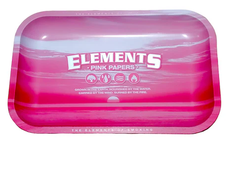 Elements Medium Metal Rolling Tray - Pink