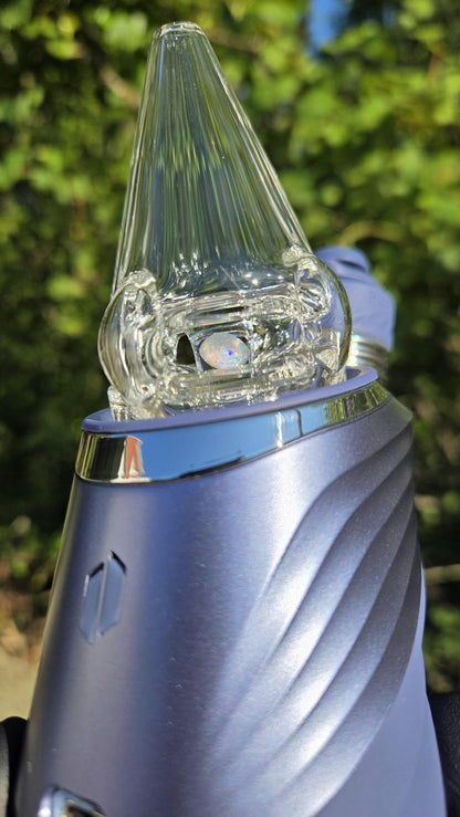 Sleeps - Clear Faceted With Opal Dry Puffco Peak/Pro Attachment #2