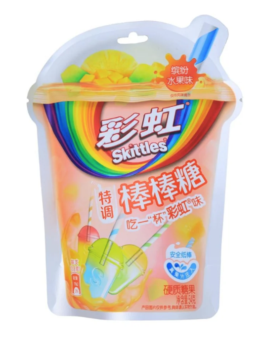 Skittles Lollipop Mixed Fruit Flavor (China)