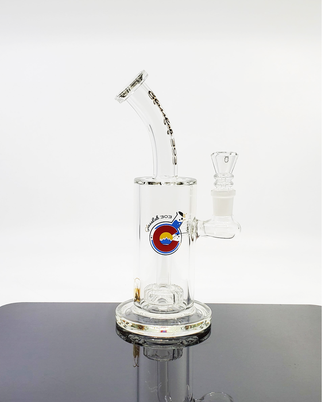 Glass Lab 303 Showerhead Perc Straight Tube | Smooth Filtration | 14mm Joint