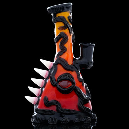 Salt Glass - UV Soul Flask #8 (Orange Crayon/Red Crayon/ Yellow Crayon/Electric Flamingo/Black Jack)