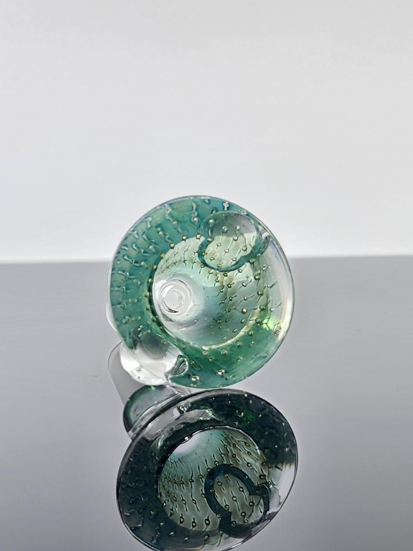 TAG - Single Hole Bong Slide Bowl Piece w/ Multi-Marble Handle