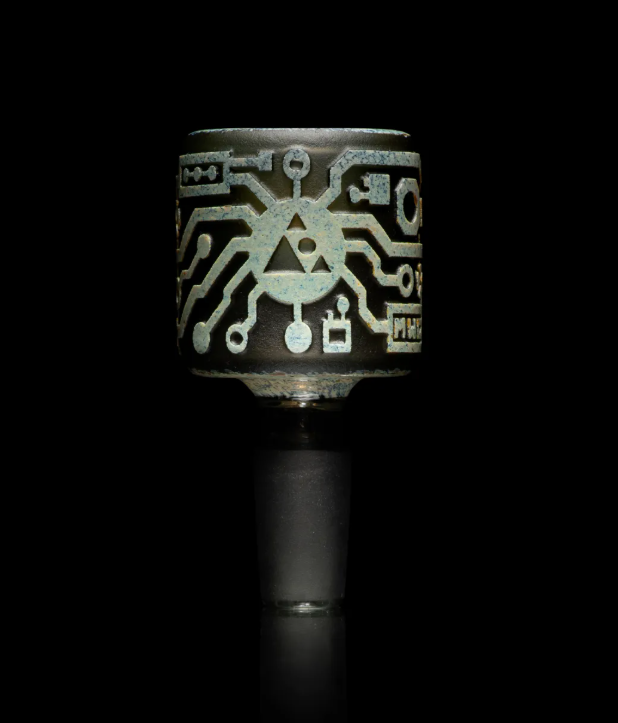 Milkyway Glass - Circuitboard Shadow Art Frit Bowl