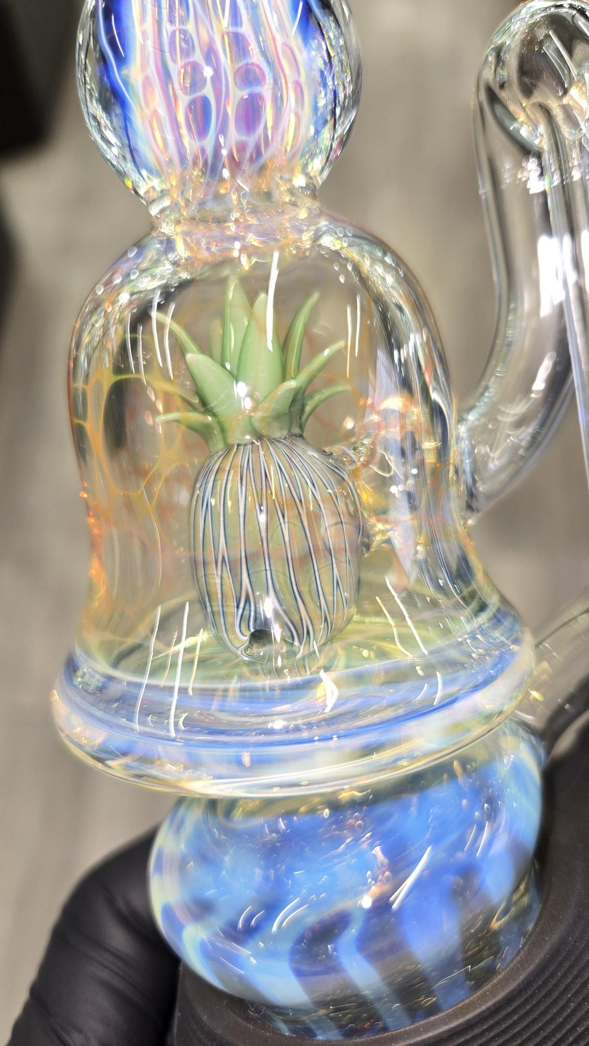 Hondo Glass - Fumed Pineapple Perc Puffco Peak/Pro Wet Attachmet