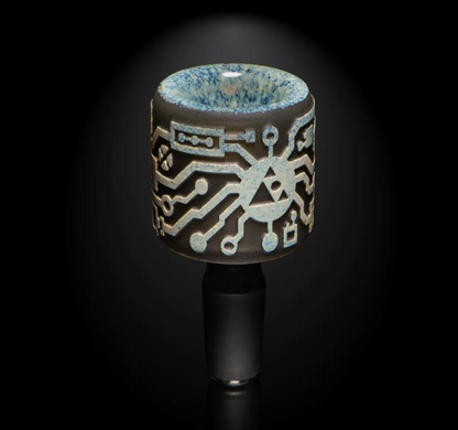 Milkyway Glass - Circuitboard Shadow Art Frit Bowl