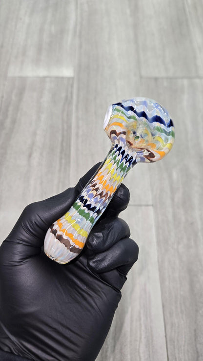 Izlow Glass - Rainbow Drag Coil Handpipe