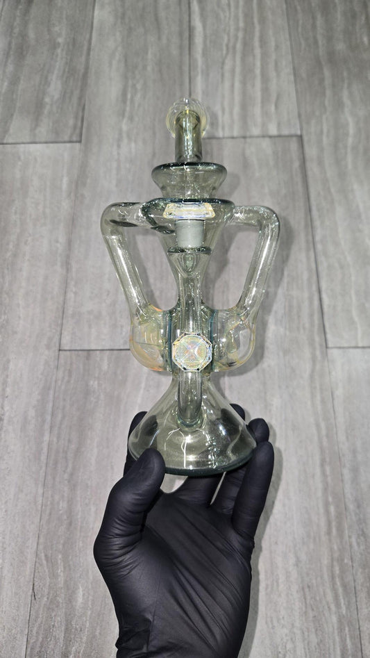 Brick Glass - Faceted Drum Recycler #8