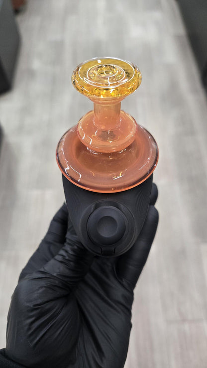 Gatez Glass - Orange Rainbow X Satin Dry Top Puffco Peak/Pro Attachment