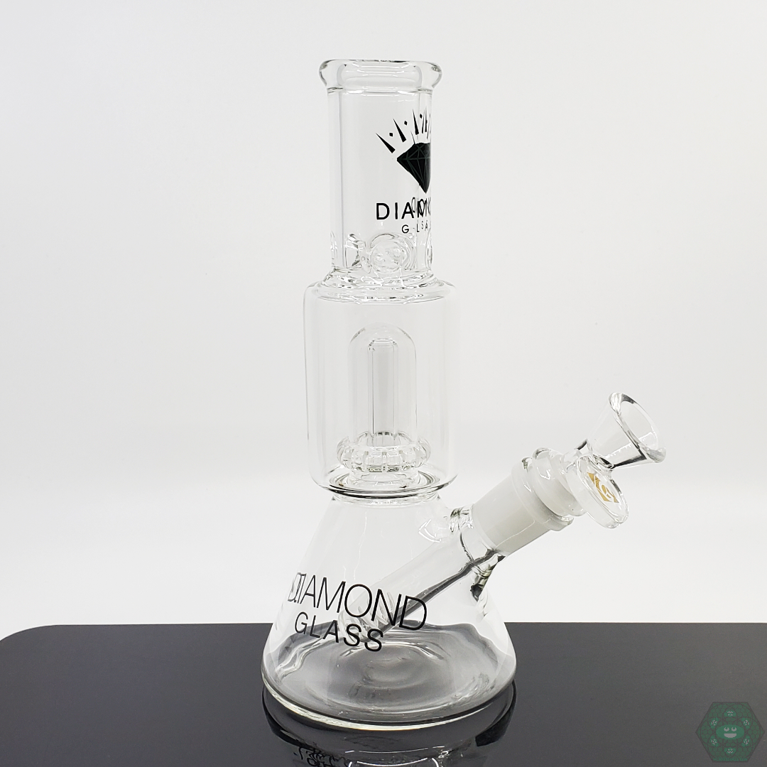 Diamond Glass Mini UFO Beaker | Compact Rig with UFO Perc & Ice Catcher