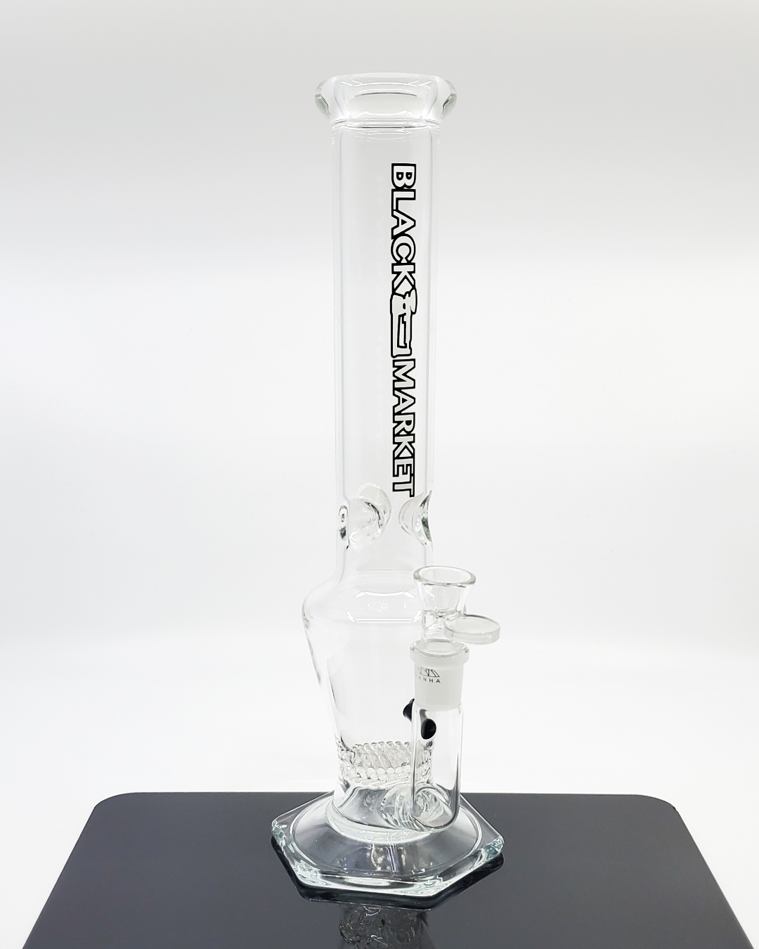  Black Market Glass 13" Honeycomb Straight Tube Bong | Superior Filtration. Features a 24+ hole honeycomb perc for smooth and flavorful hits. Includes an ice catcher for cooler sessions.