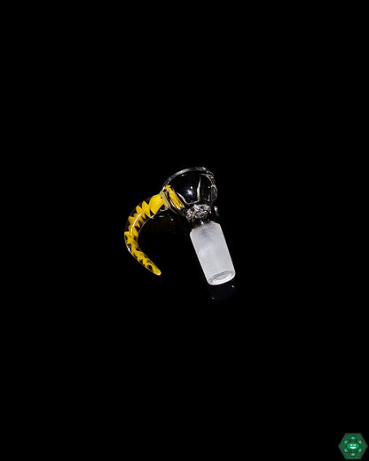  Black Sheep 14mm Slide with Horn - Durable & Functional Glass Art | Headdy Glass. Enhance your setup with this unique accessory. Fast USA shipping.