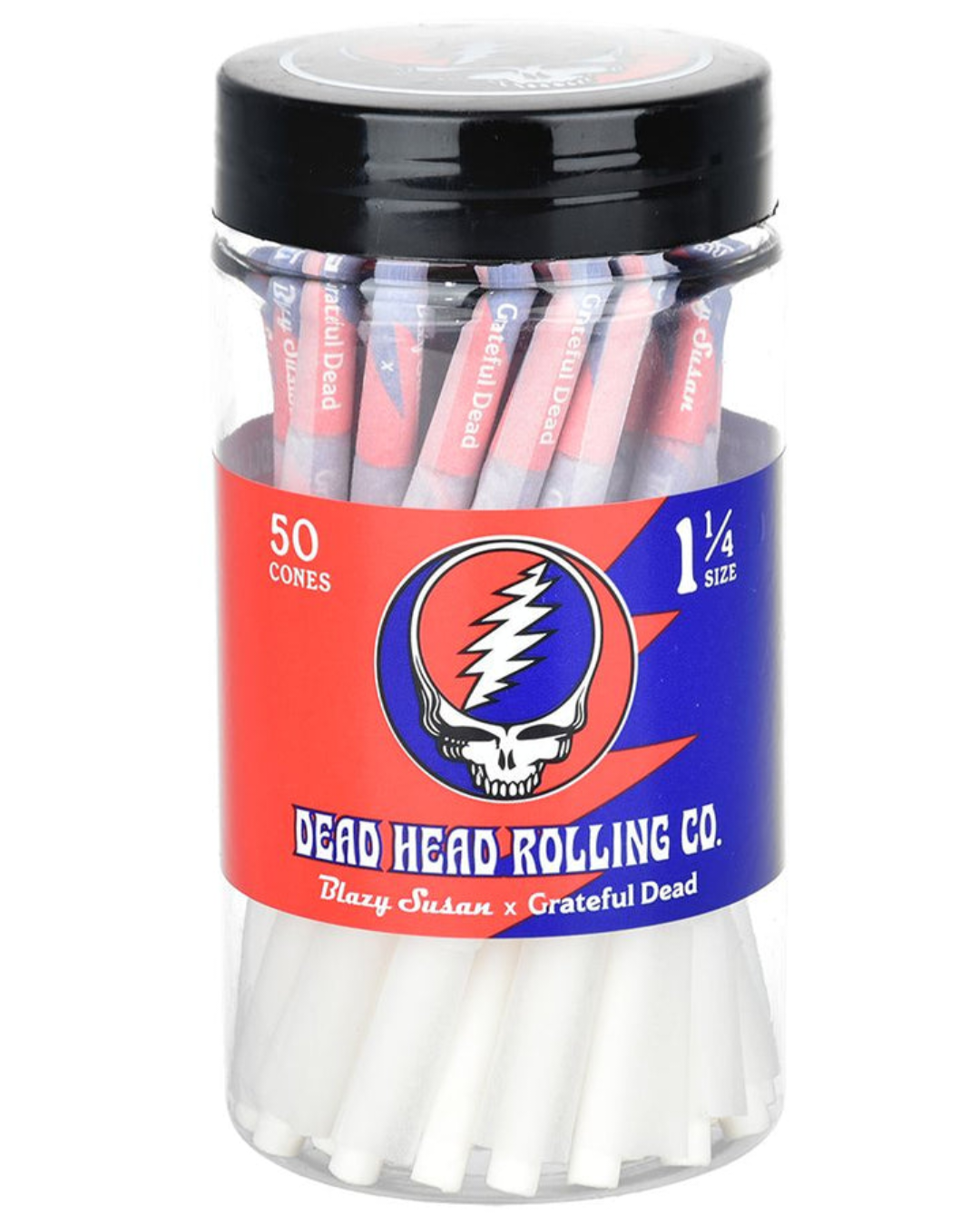 Blazy Susan Pre-Rolled Cones. Made with vegan and non-GMO paper from France, these cones provide a slow and smooth burn. A must-add to any smoking kit for convenient smoking.